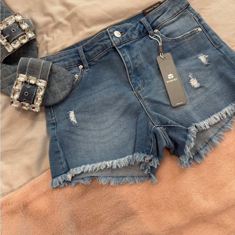 Girls Blue Denim Shorts